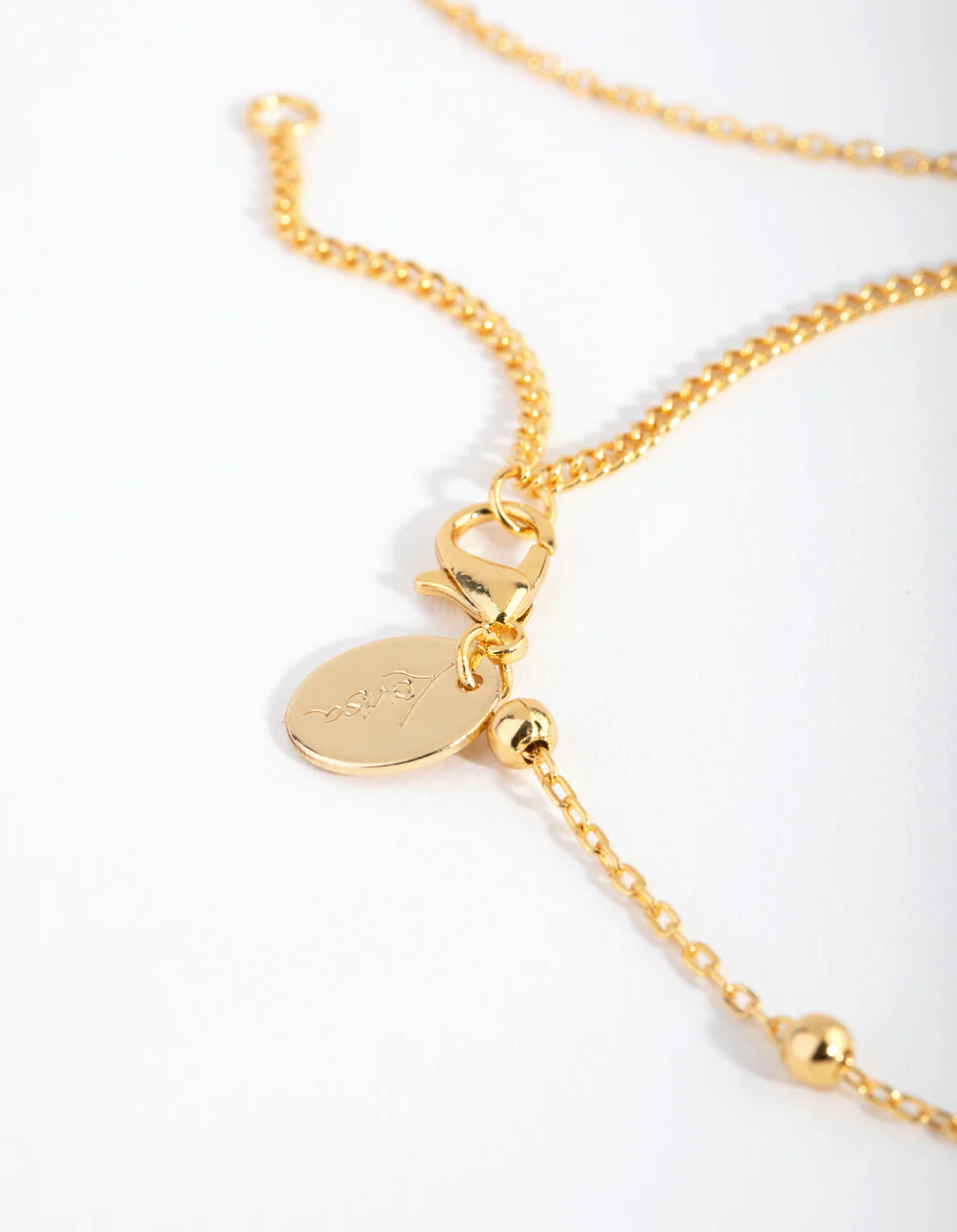 18ct Gold Plated Cubic Zirconia Hamsa & Moon Bracelet Set - Image 5