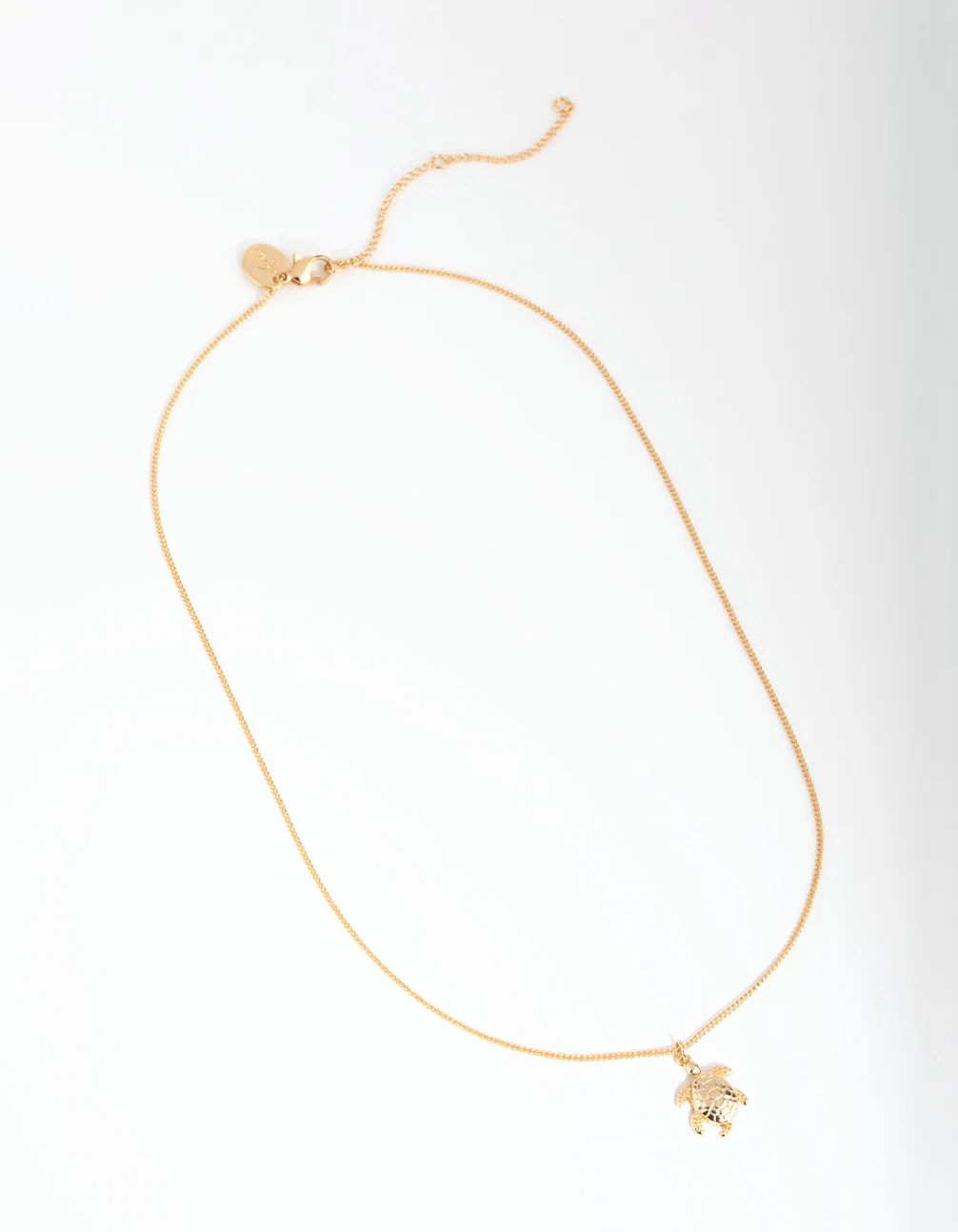 18ct Gold Plated Turtle Charm Necklace - Image 2
