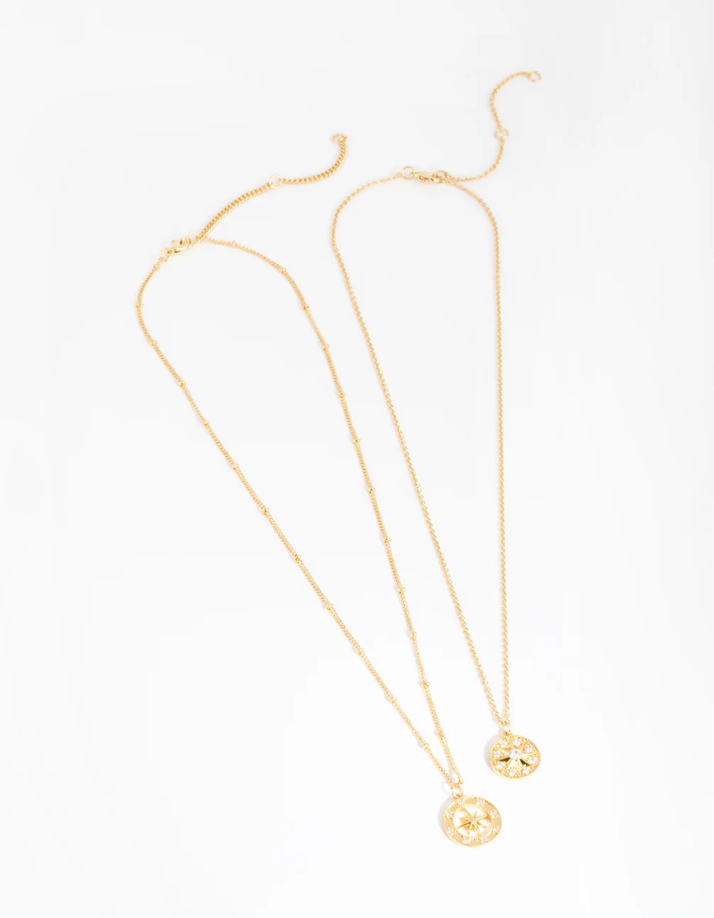 18ct Gold Plated Northern Star Necklace Set - Image 2