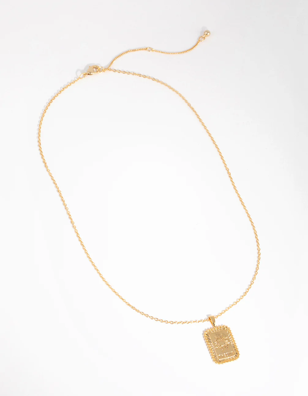 18ct Gold Plated Sun Card Necklace - Image 2