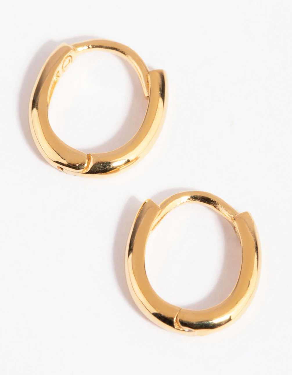 Gold Plated Sterling Silver Ball Stud & Huggie Earring Set - Image 2
