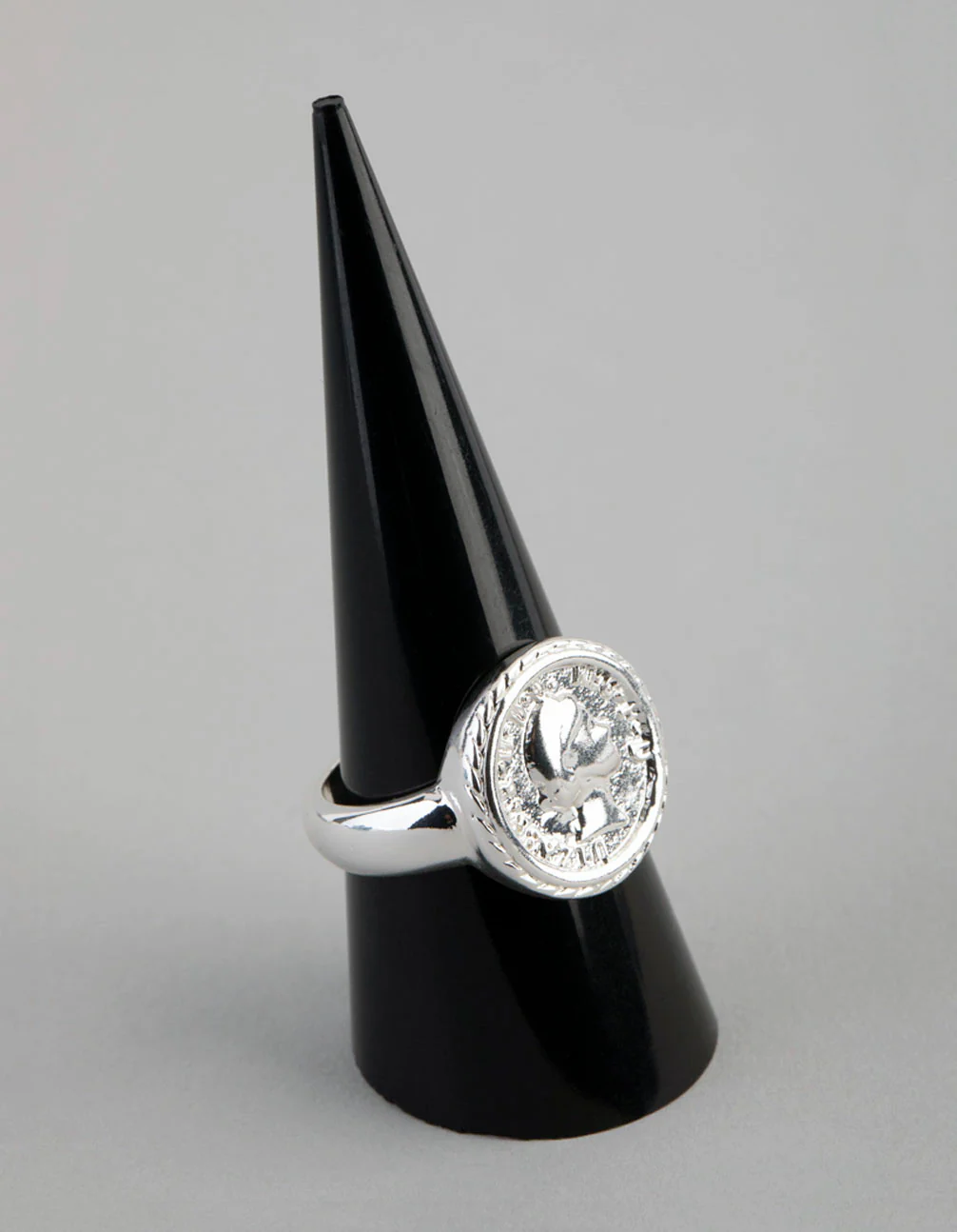 Silver Plated Brass Coin Ring - Image 2