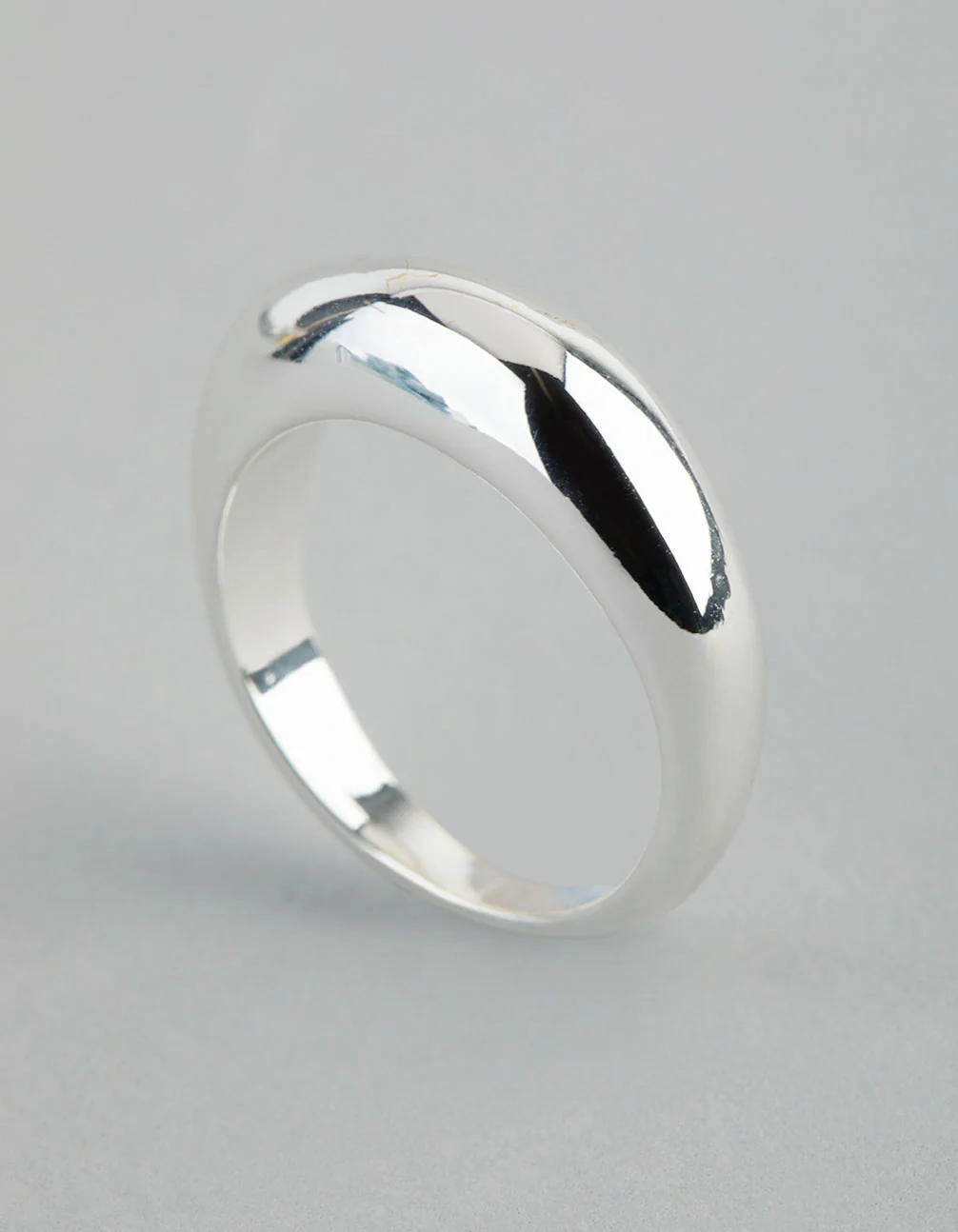 Silver Plated Brass Rounded Ring - Image 3