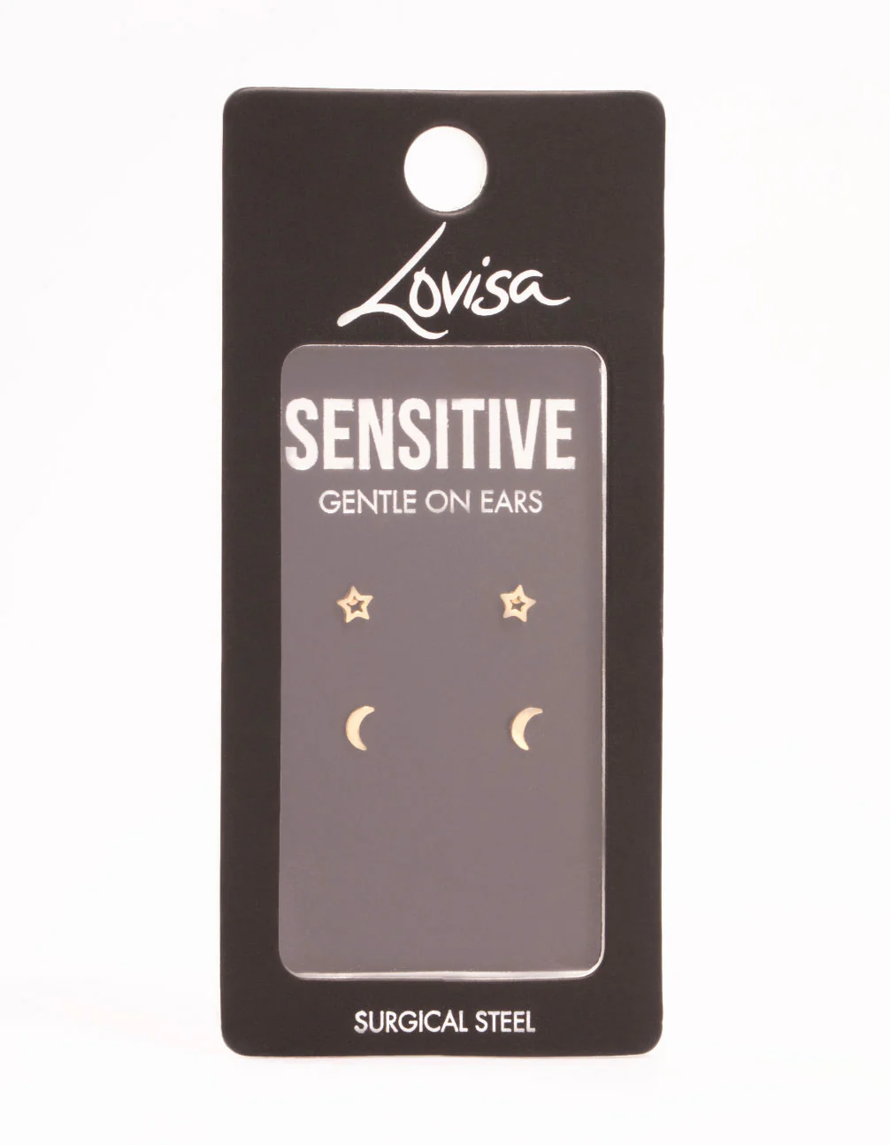 Gold Plated Surgical Steel Celestial Stud Earring Set - Image 3