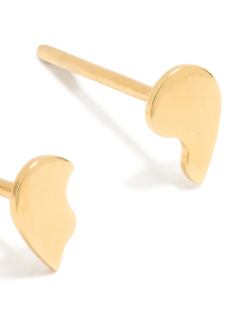 24K Gold Plated Surgical Stainless Steel BFF Heart Piercing Stud - Image 3