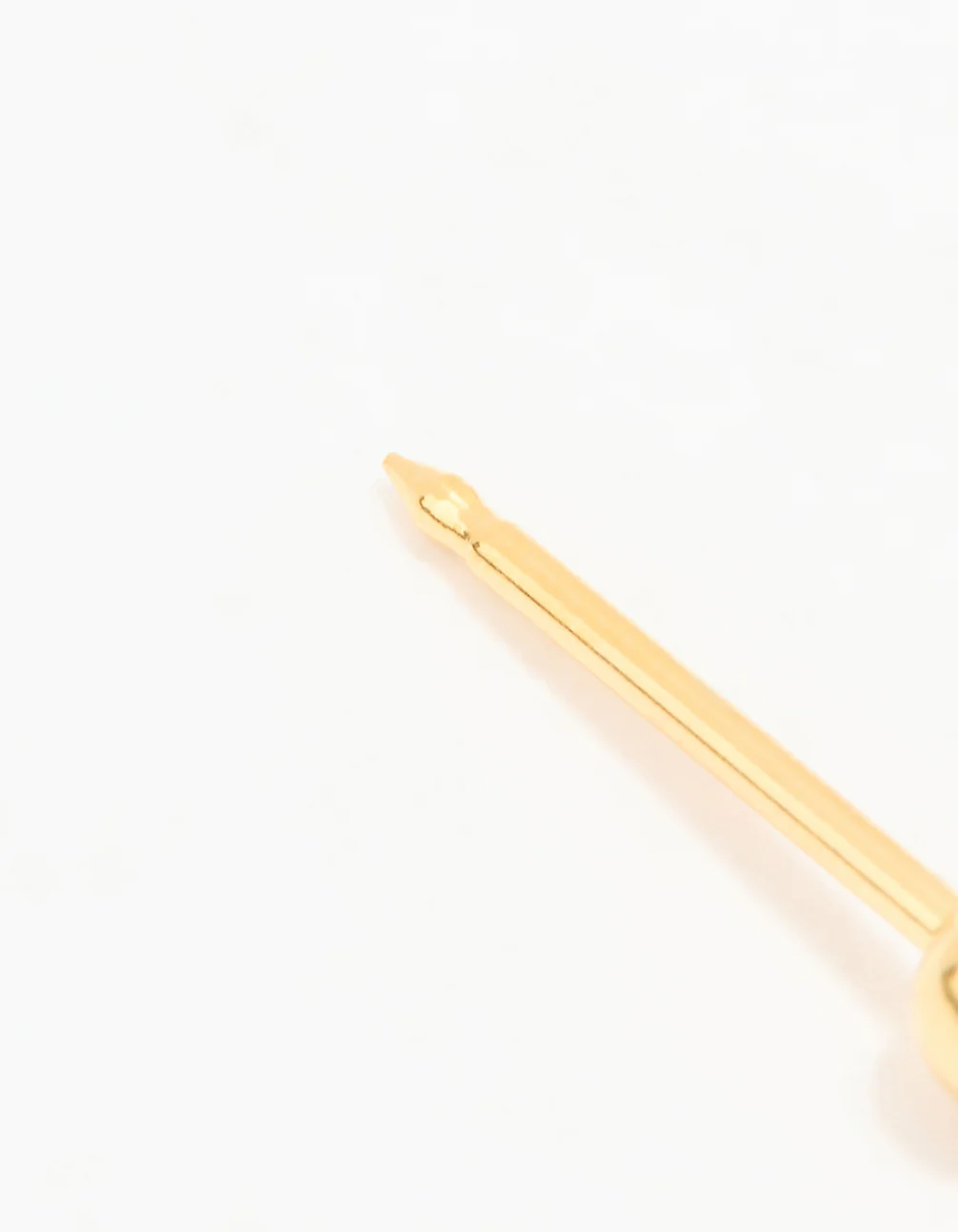 24KT Gold Plated Surgical Stainless Steel 3MM Ball Piercing Stud - Image 3