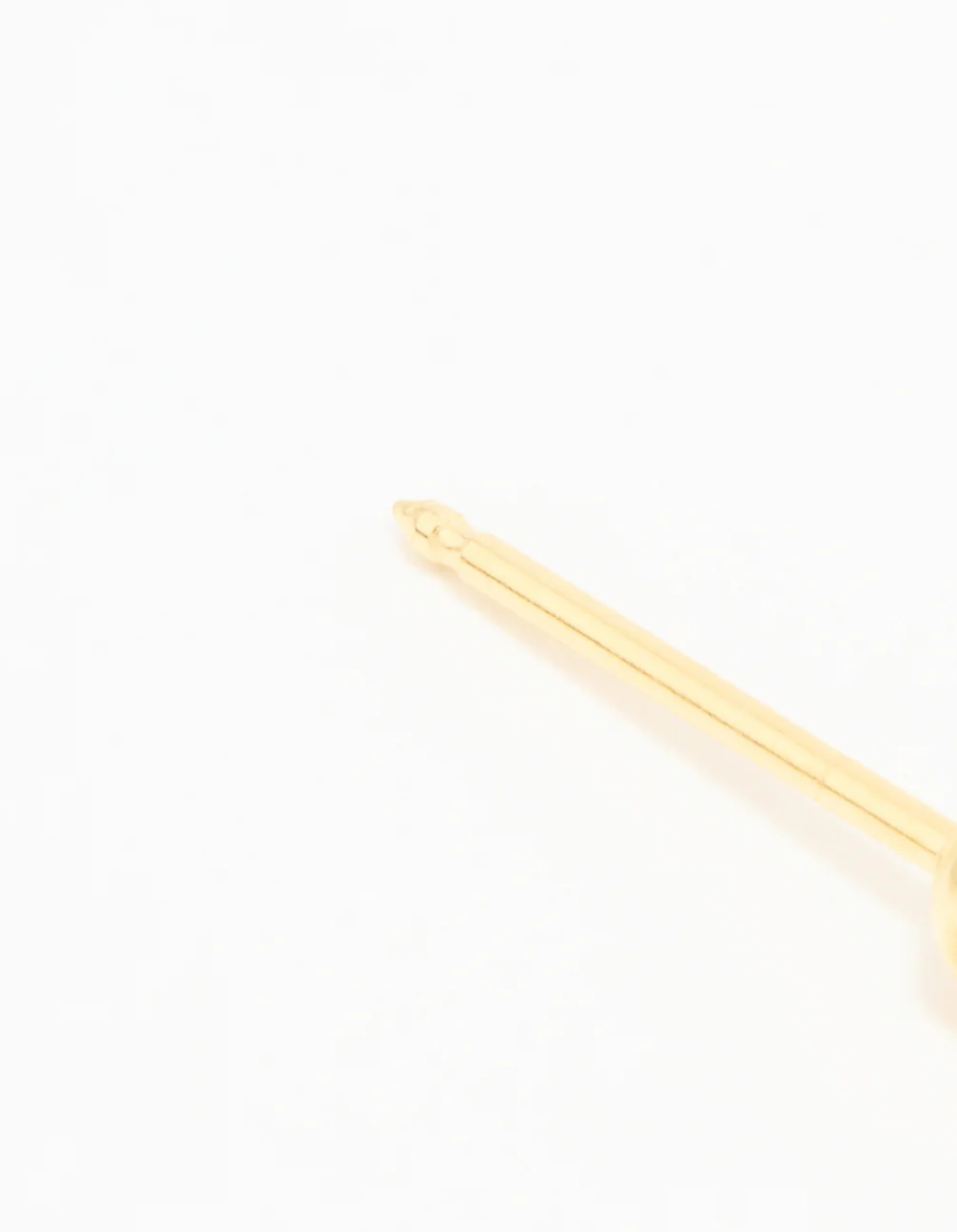 24KT Gold Plated Surgical Stainless Steel 3MM Cubic Zirconia Piercing Stud - Image 3