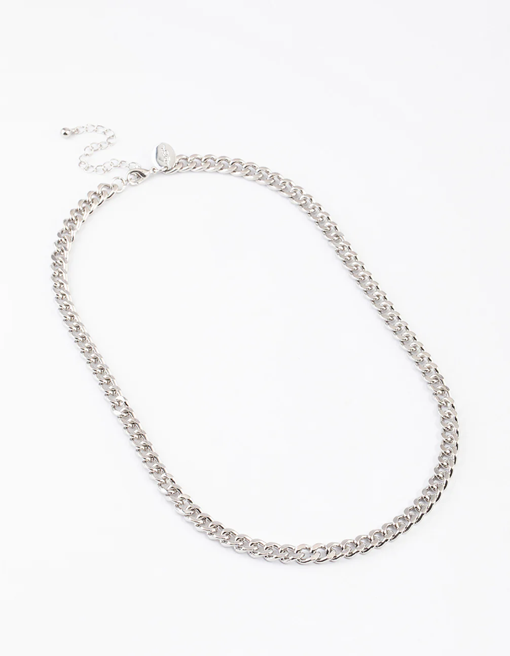 Silver Classic Curb Chain Necklace - Image 2