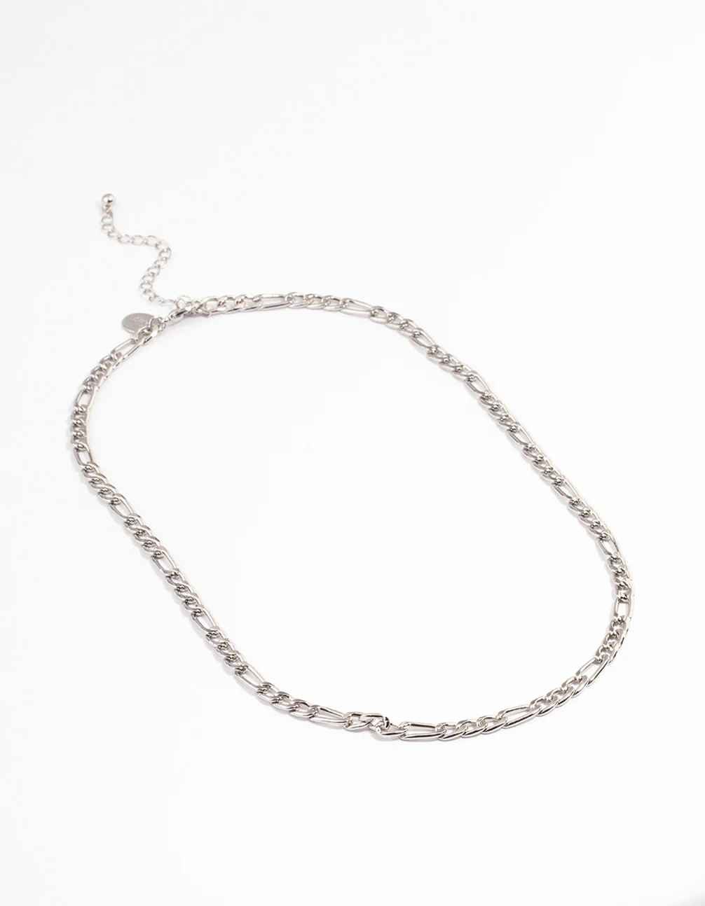 Silver Figaro Chain Necklace - Image 2