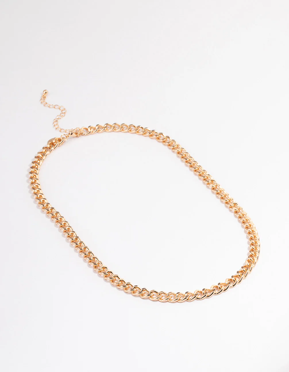Gold Classic Curb Chain Necklace - Image 2