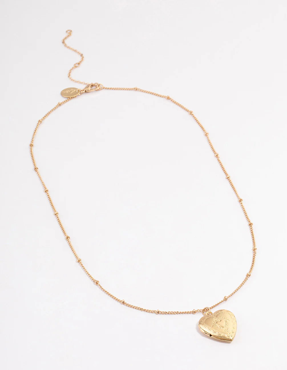 Gold Heart Locket Necklace - Image 2