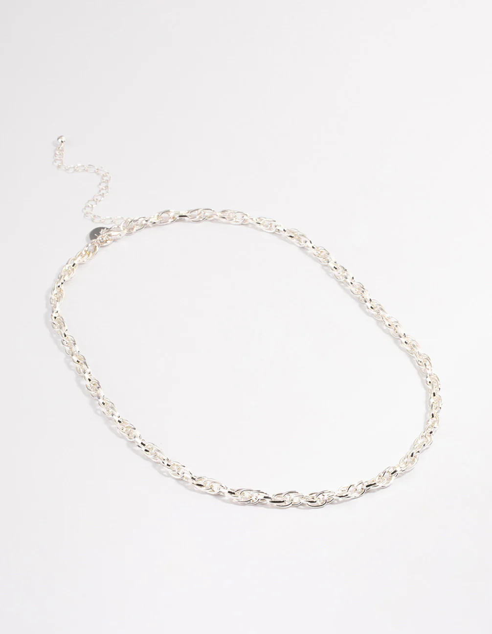 Silver Intertwined Chain Necklace - Image 2