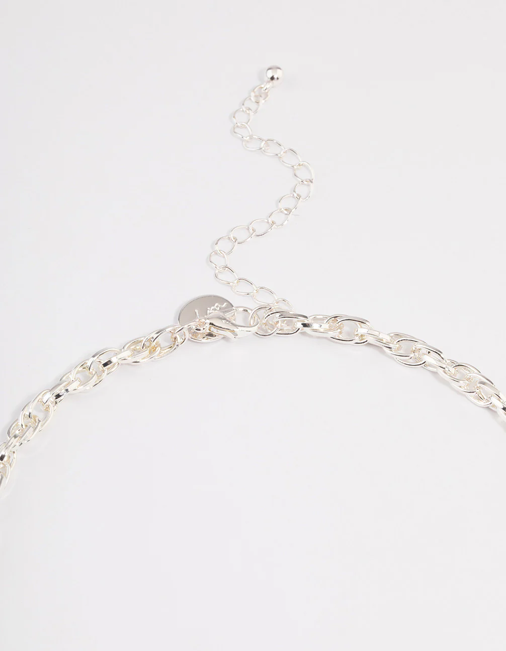 Silver Intertwined Chain Necklace - Image 3