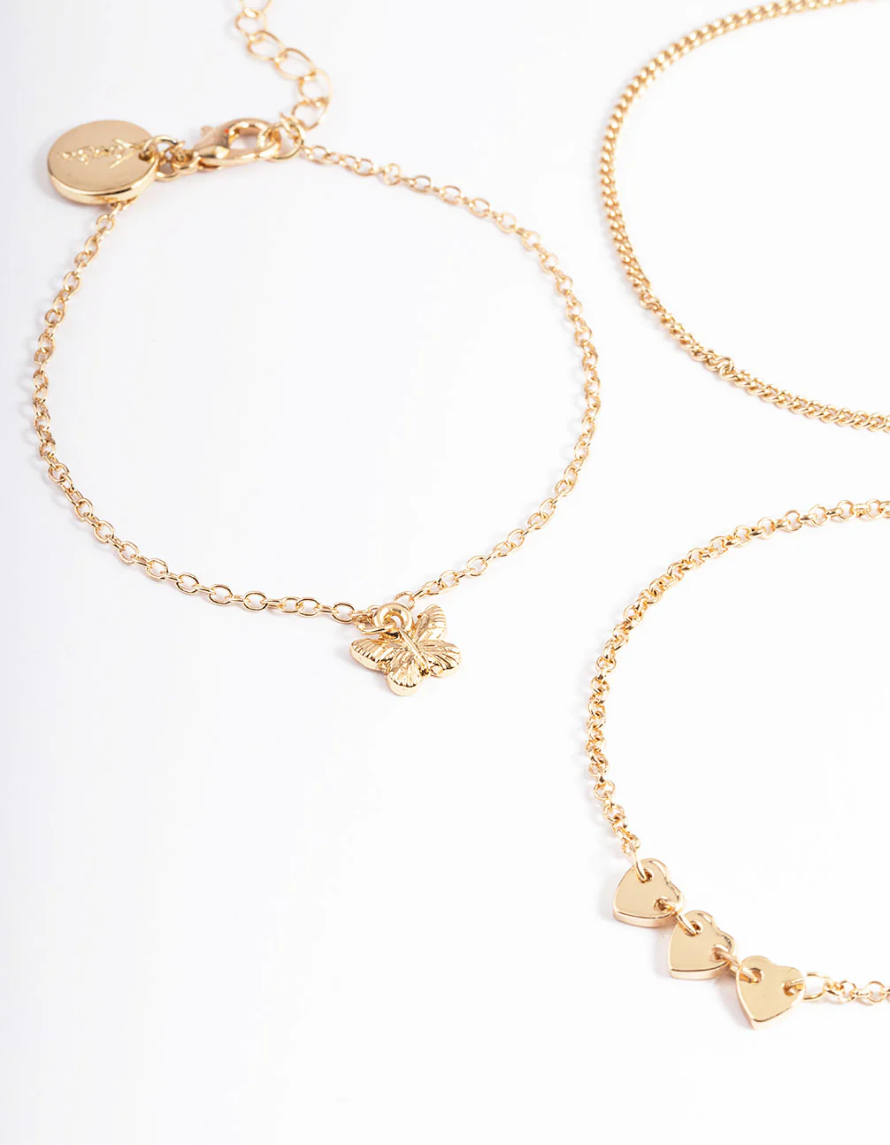 Gold Heart & Butterfly Bracelet Pack - Image 2