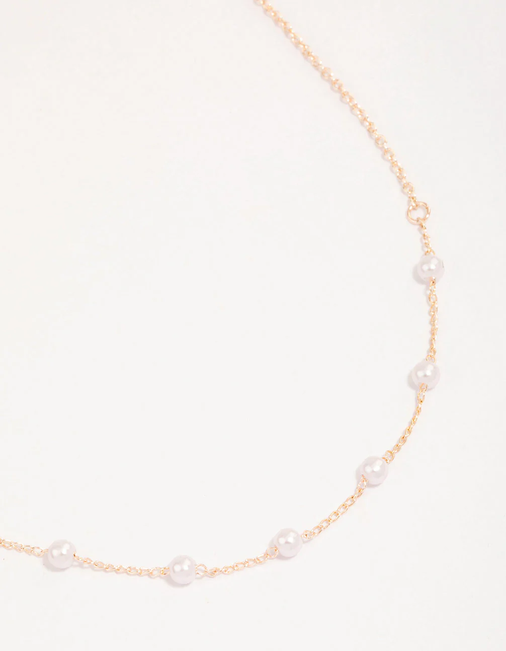Rose Gold Dainty Pearl Necklace - Image 2