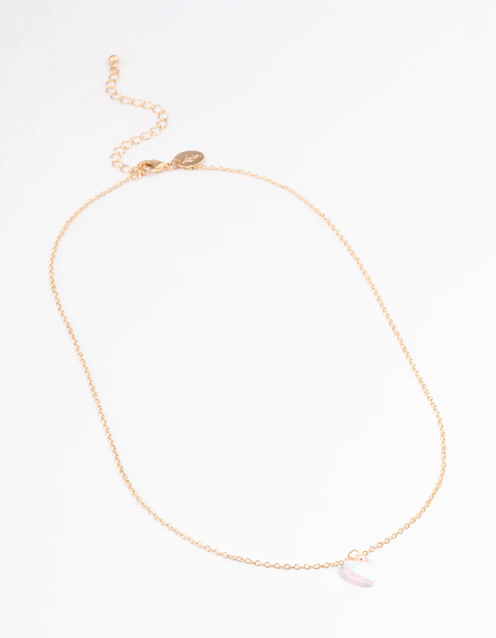 Gold Basic Heart Stone Necklace - Image 2