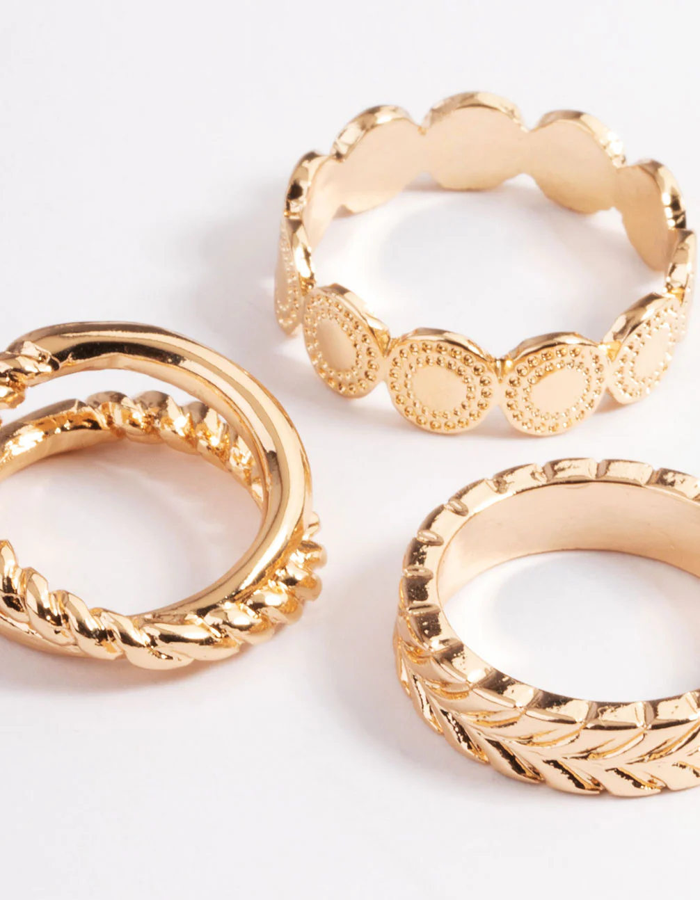 Gold Disc Band & Plain Ring Pack - Image 2