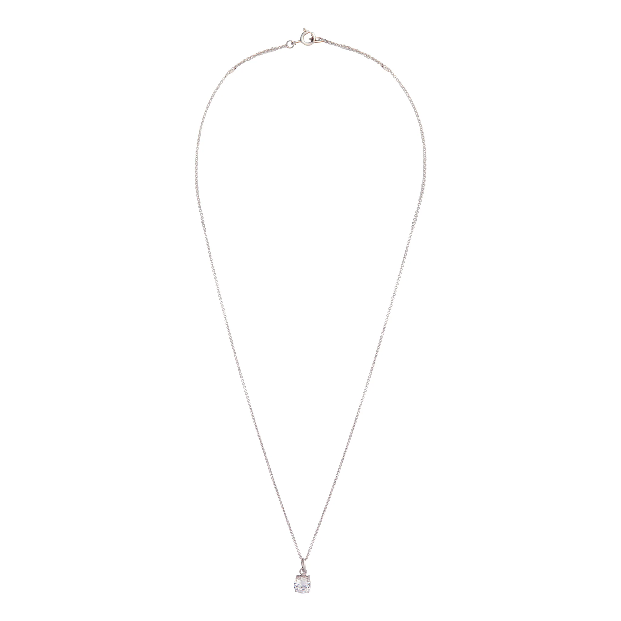 Sterling Silver Cubic Zirconia Necklace - Image 2