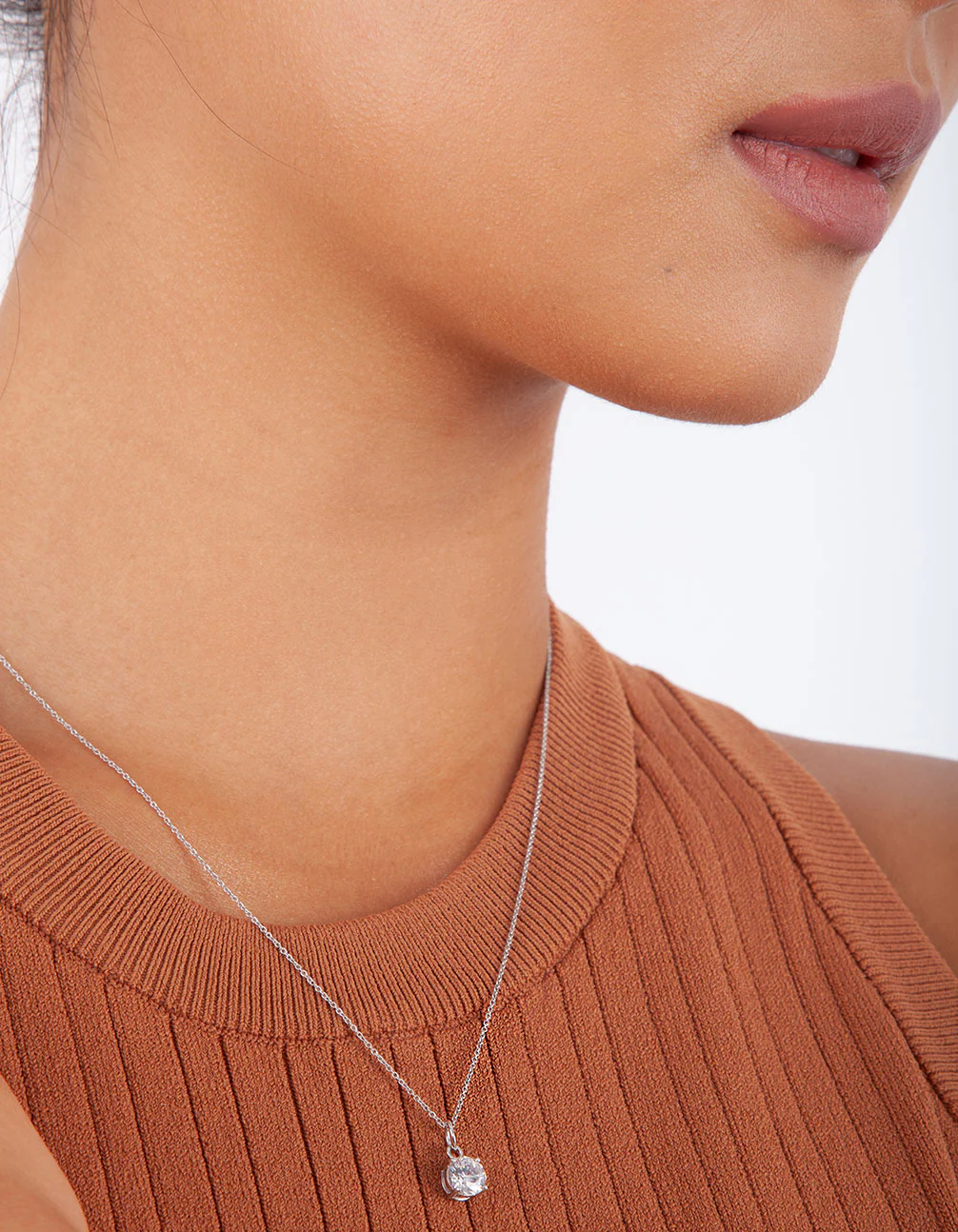 Sterling Silver Cubic Zirconia Necklace - Image 4
