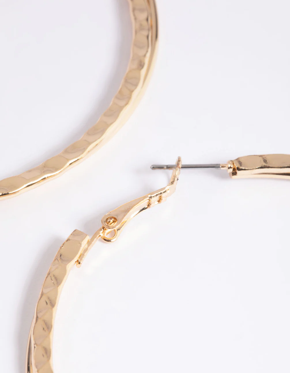 Gold Long Hoop Earrings - Image 2