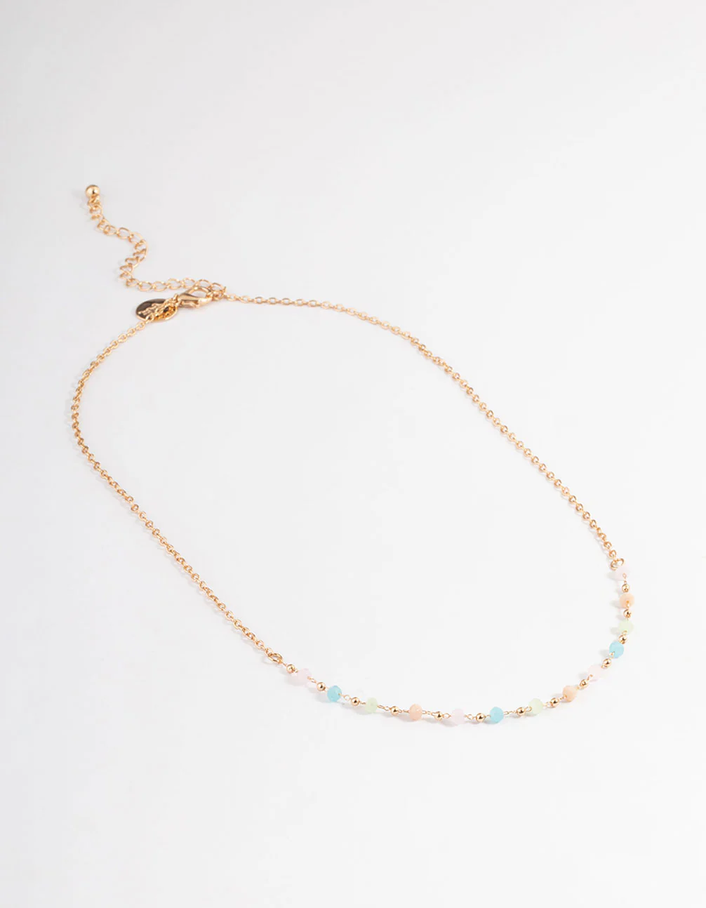 Gold Dainty Bead Necklace - Image 2