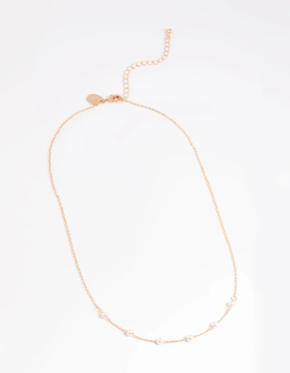 Gold Dainty Pearl Necklace - Image 4