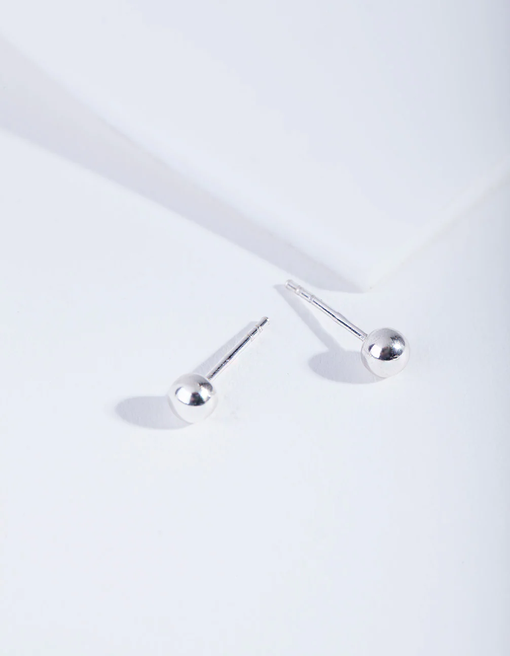 Sterling Silver Mini Ball Stud Earrings - Image 2