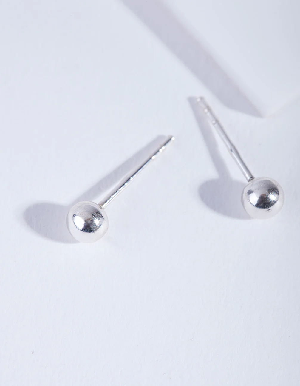 Sterling Silver Mini Ball Stud Earrings - Image 4