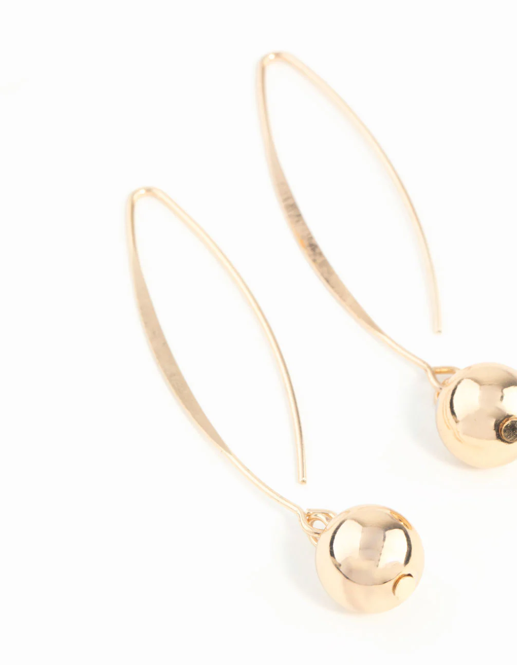 Gold Fireball Thread Earrings - Image 2