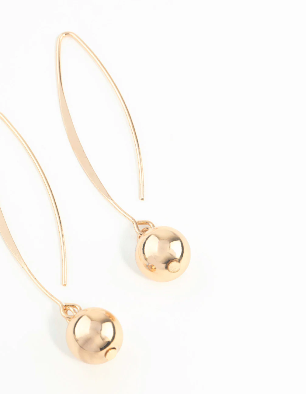 Gold Fireball Thread Earrings - Image 3