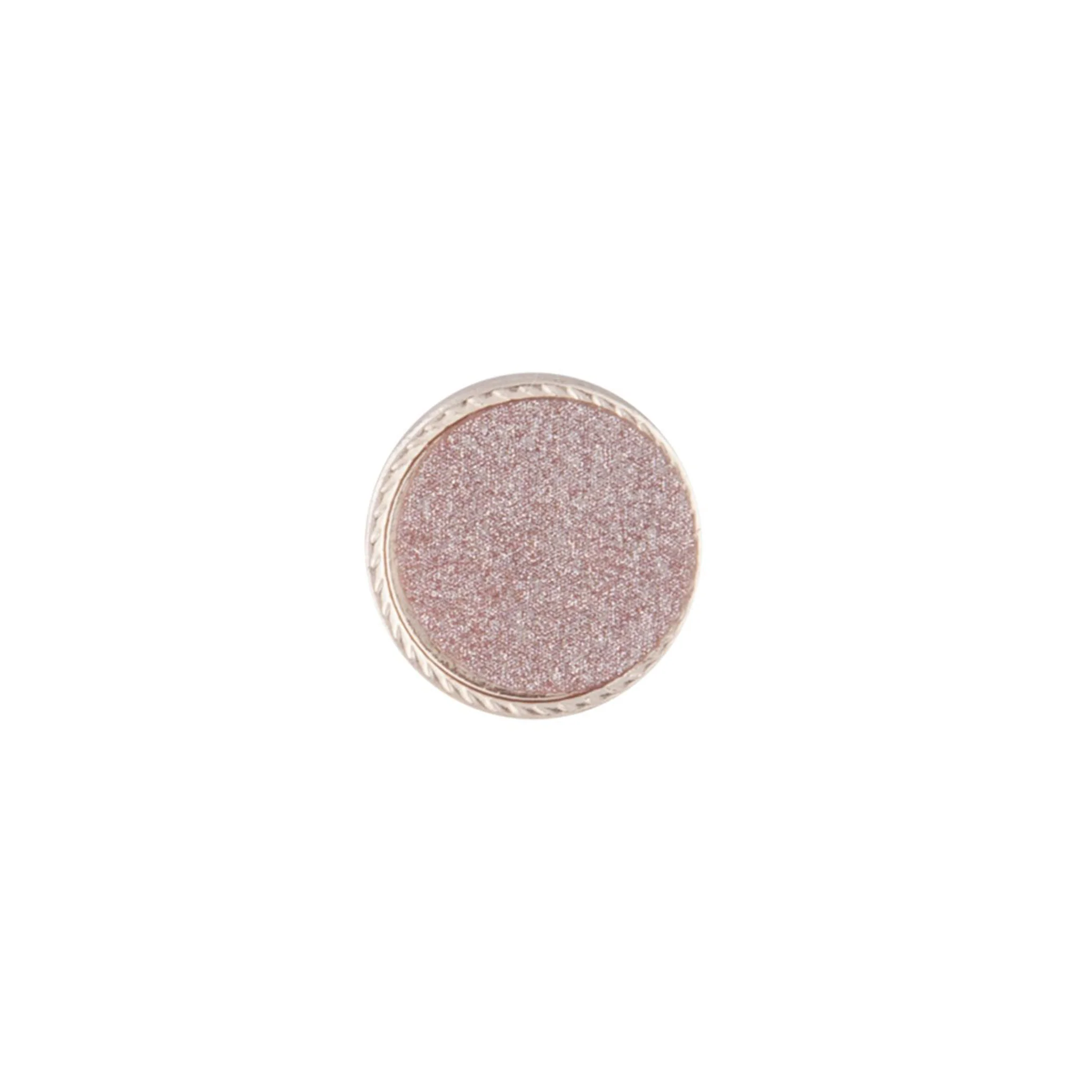 Rose Gold Pink Glitter Inlay Disc Earrings - Image 3
