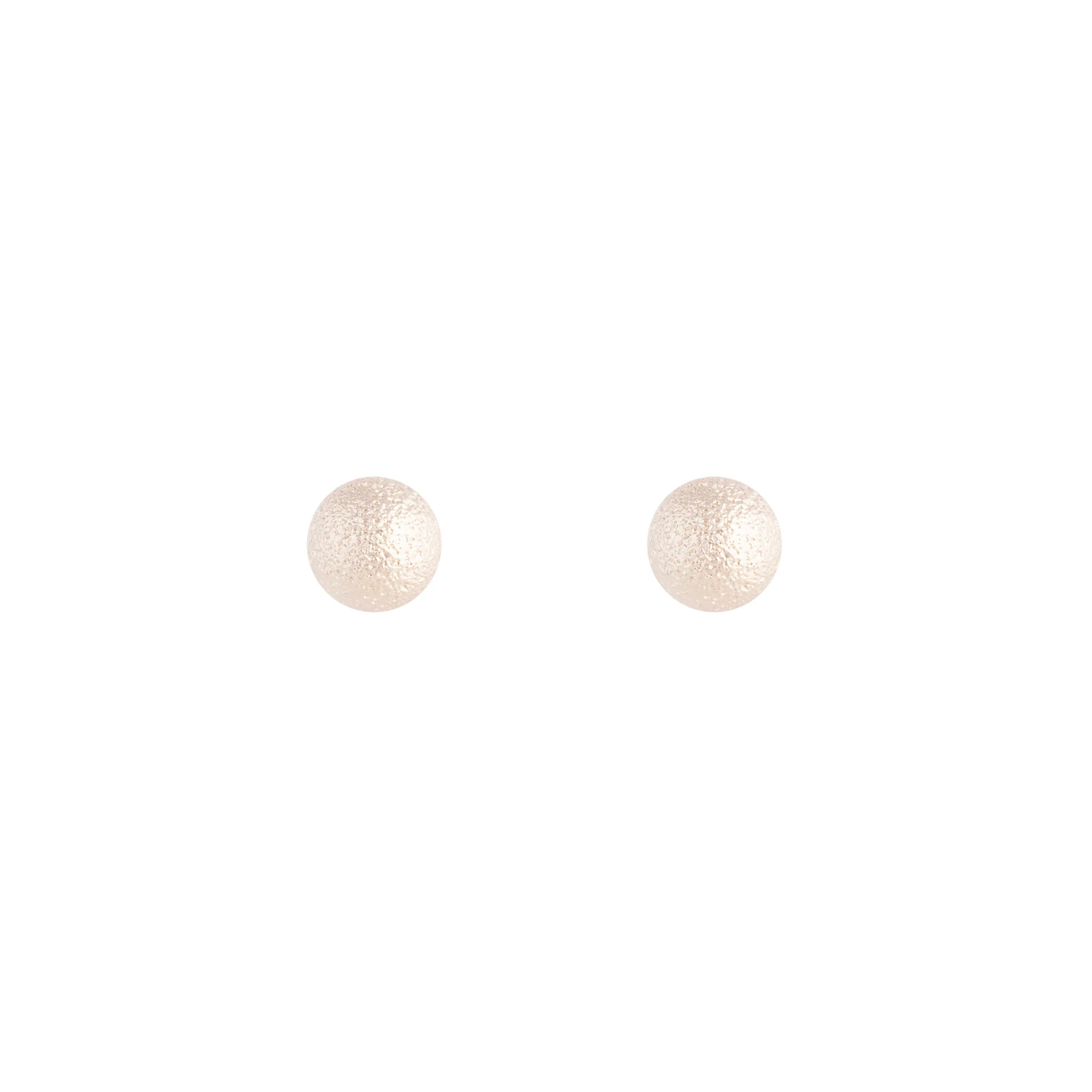 Rose Gold Textured Ball Stud Earrings