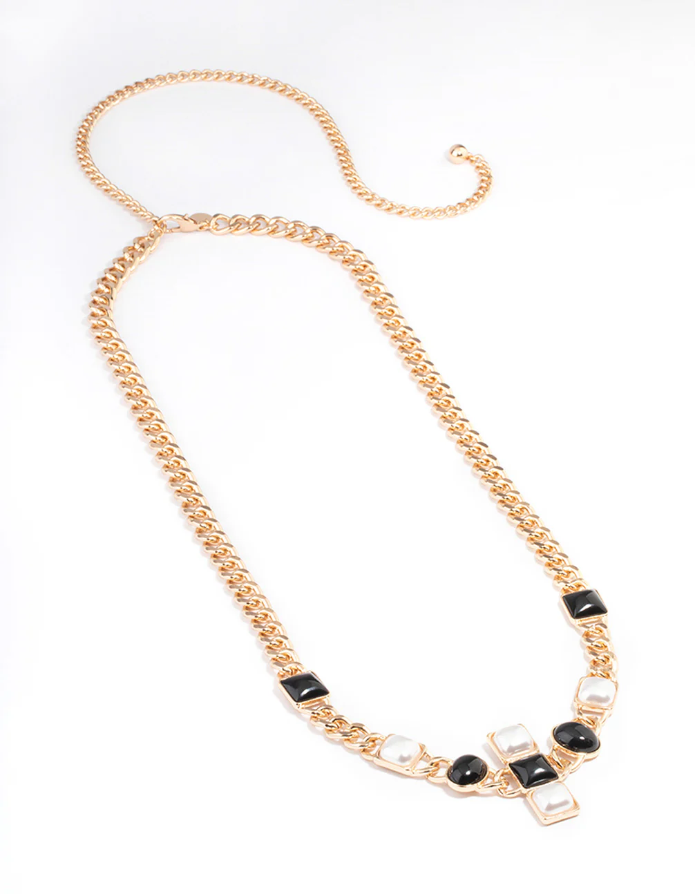 Gold Cross Pearl Belt Chain - Image 2
