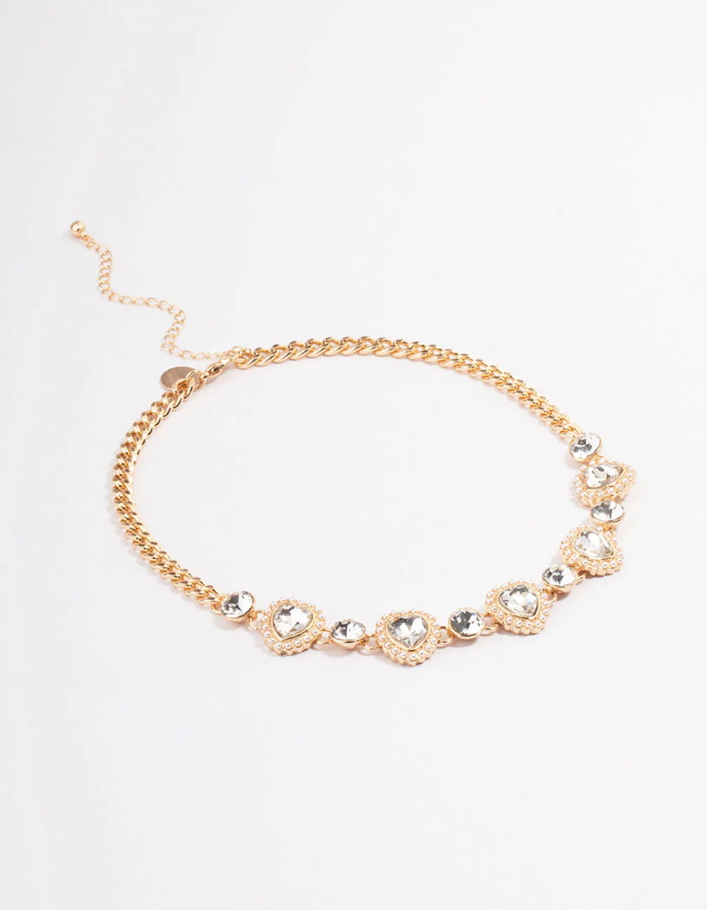 Gold Crystal Heart Choker - Image 2