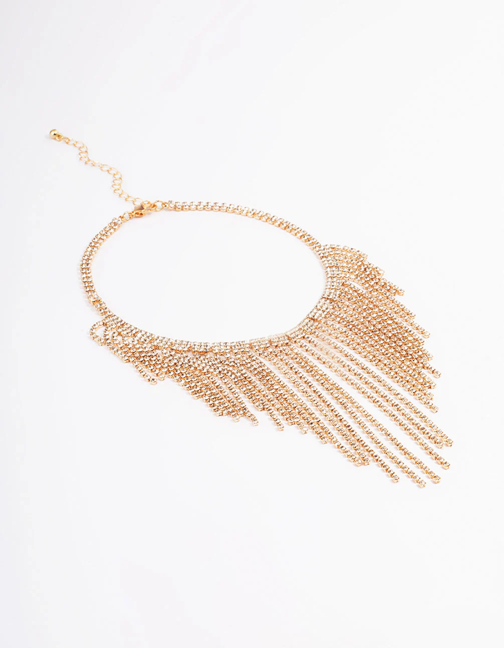 Gold Diamante Fringe Choker - Image 2