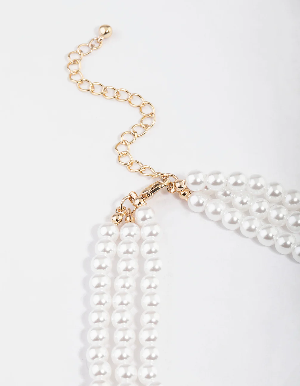Gold Hammered Heart Pearl Choker - Image 3
