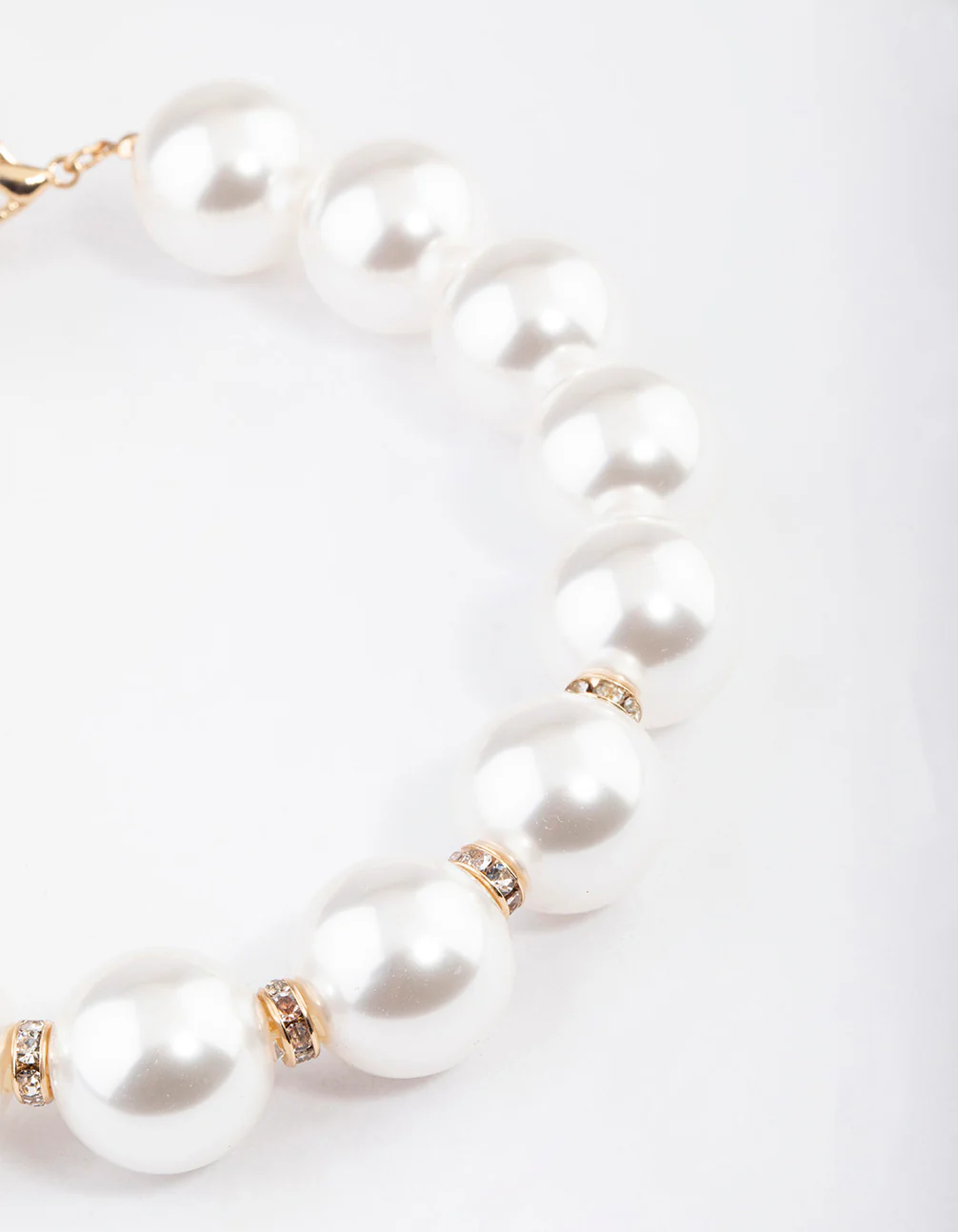 Gold Oversized Pearl Ball Necklace - Image 2