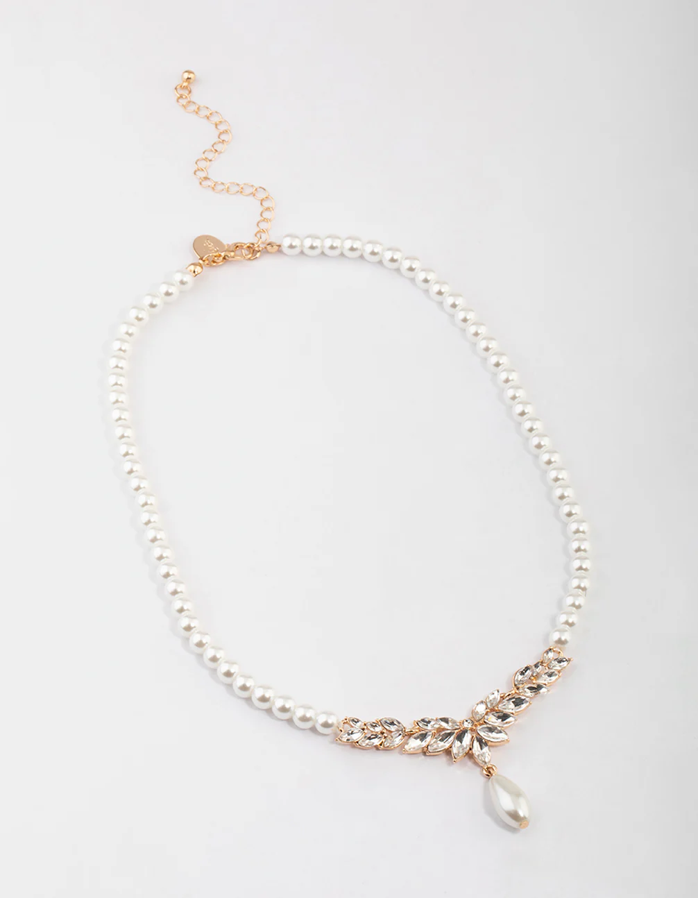 Gold Teardrop Pearl Necklace - Image 2