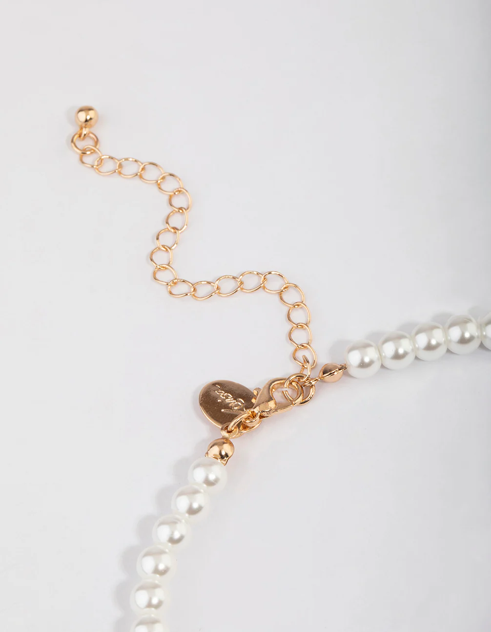 Gold Teardrop Pearl Necklace - Image 3