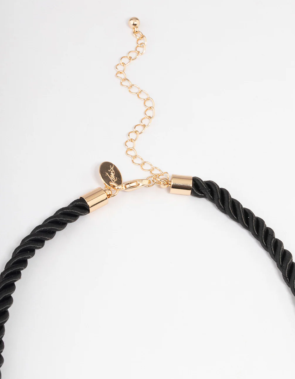 Gold Textured Heart Twist Necklace - Image 3