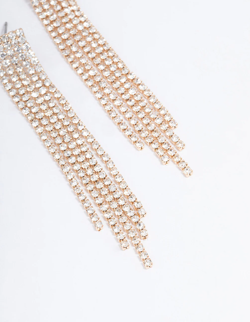 Straight Five Strand Drop Earrings - Image 3