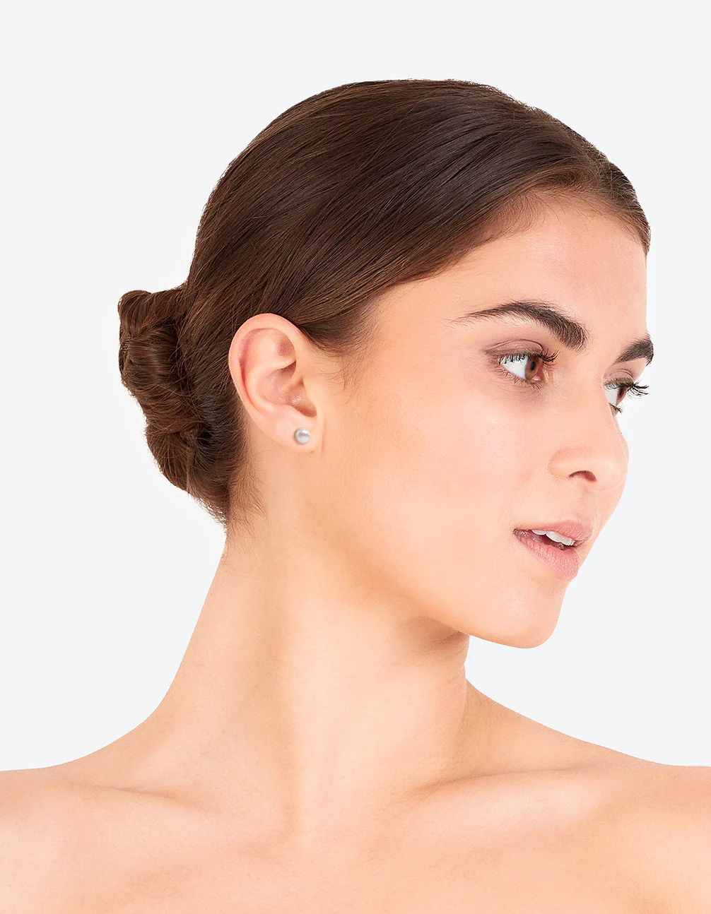 Sterling Silver Freshwater Pearl Stud Earrings - Image 3