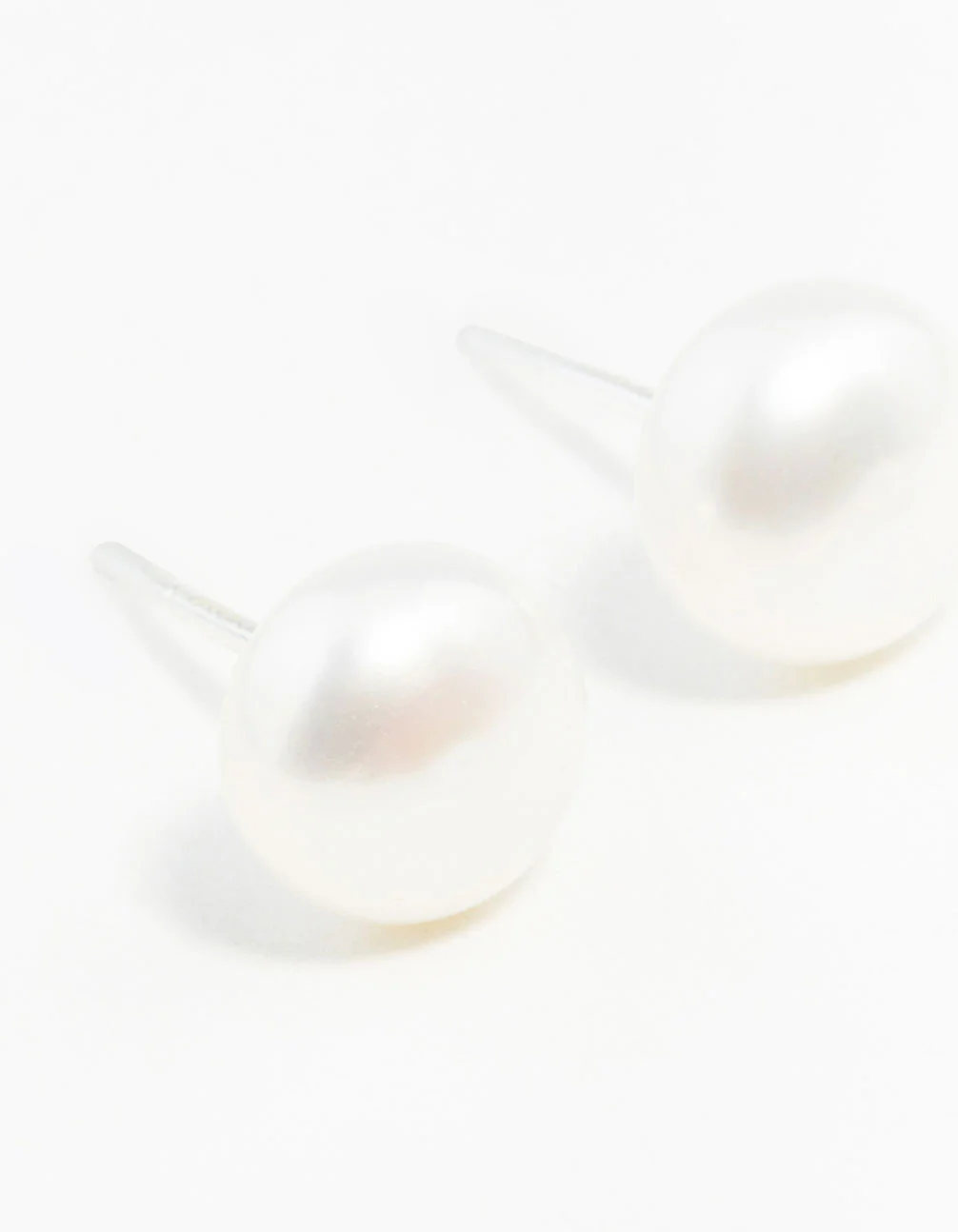 Sterling Silver Freshwater Pearl Stud Earrings - Image 4