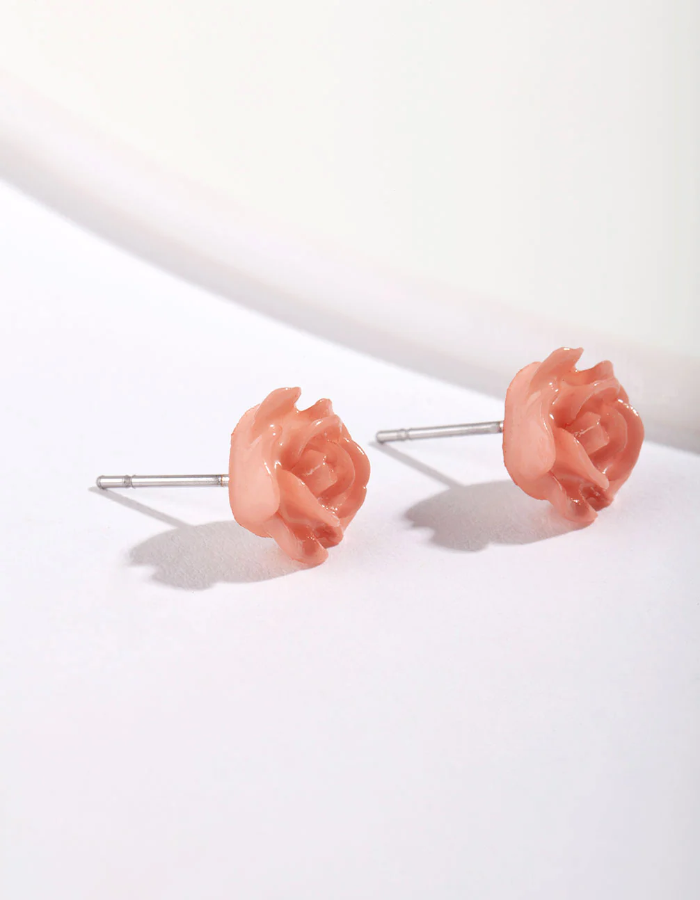 Acrylic Pop Pink Rose Stud - Image 2