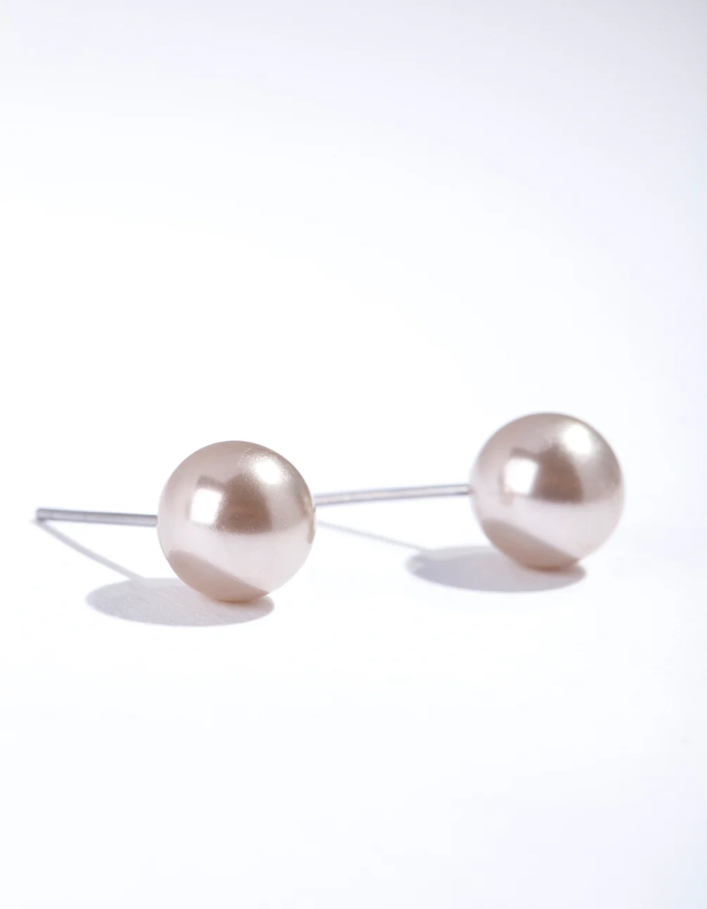 Silver Classic Ball Stud Earrings - Image 2