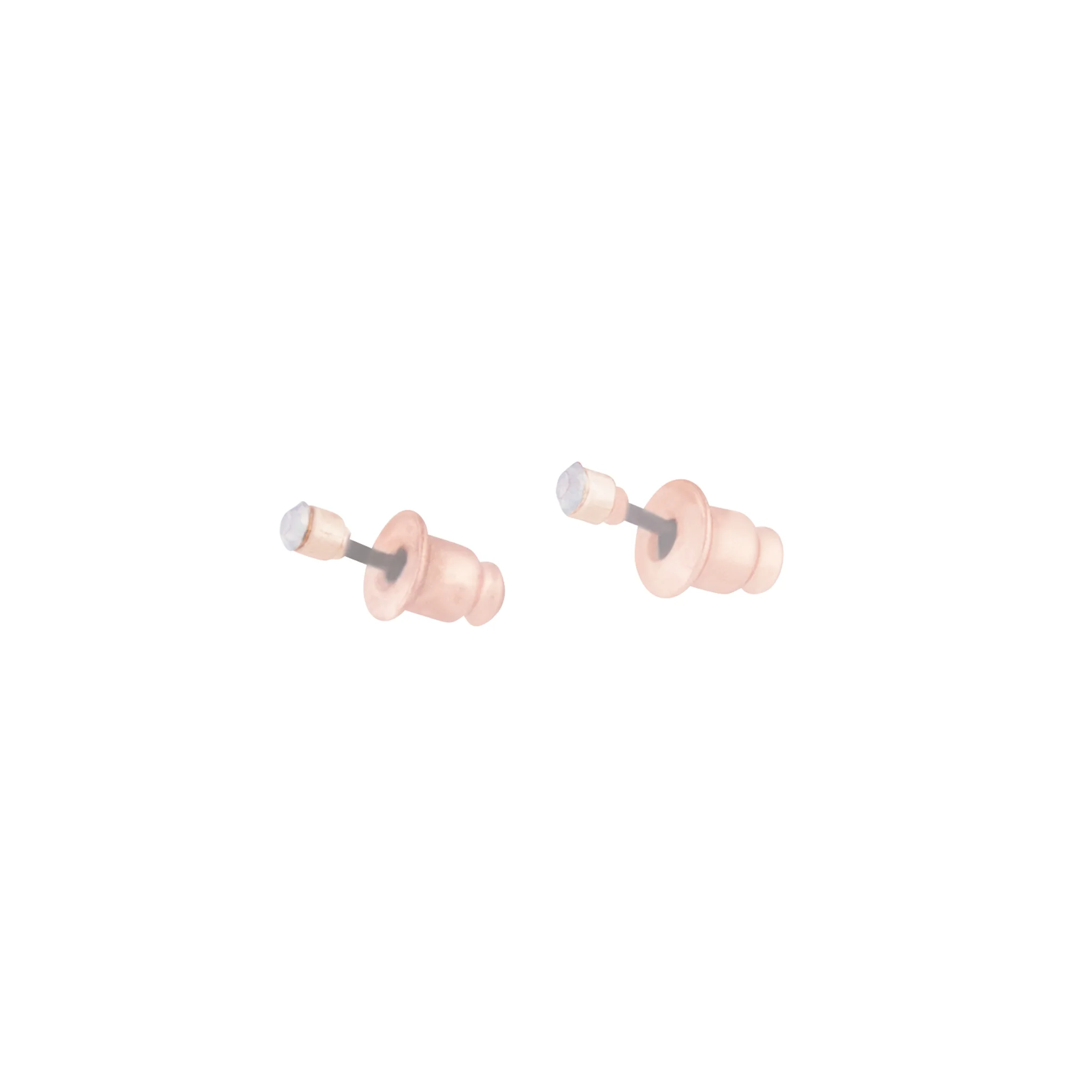 Rose Gold Diamante Tiny Stud Earrings - Image 2