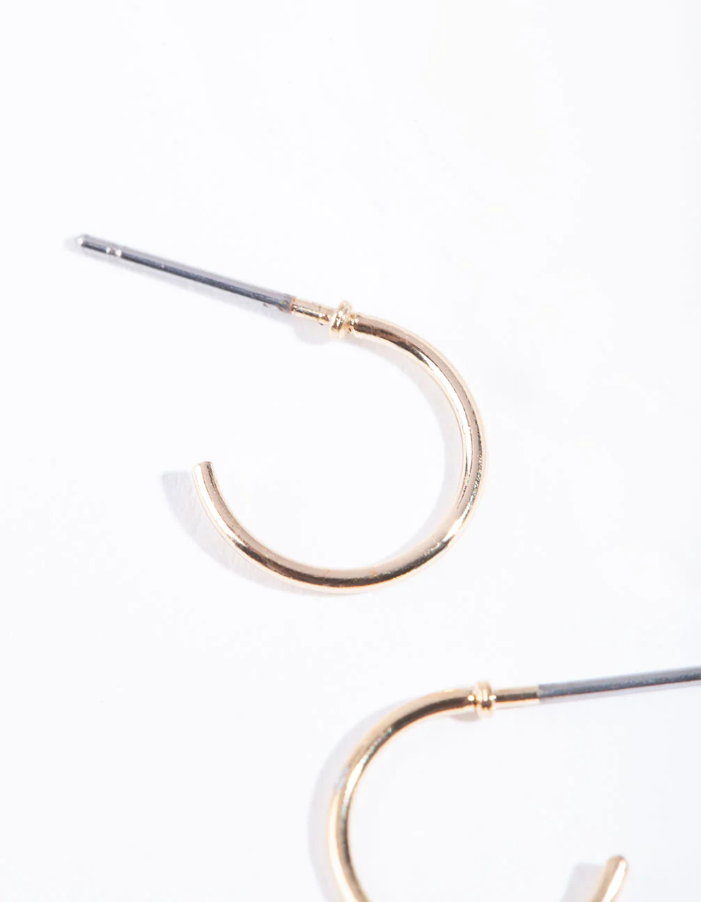 Gold Mini Hoop Earrings - Image 2