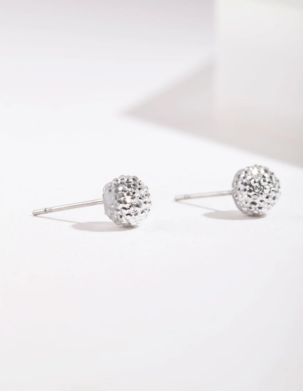 Silver Mini Fireball Stud Earrings - Image 2