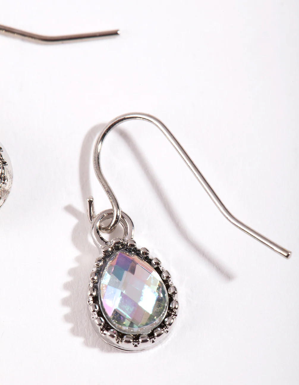 Petrol Effect Teardrop Earrings - Image 3