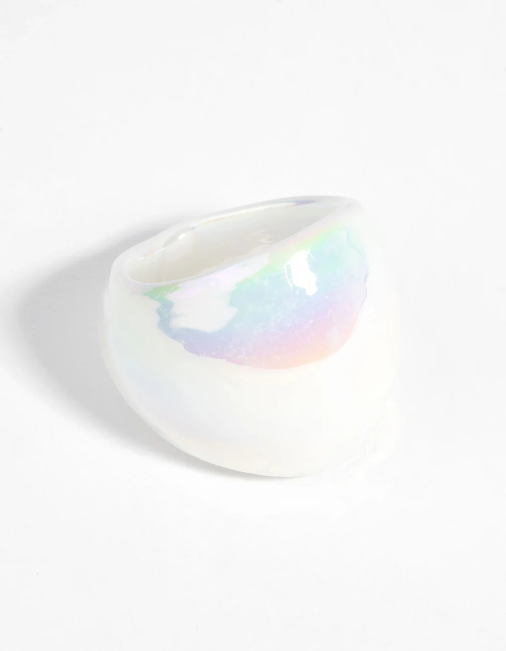 White Marble Glass Ring - Image 2